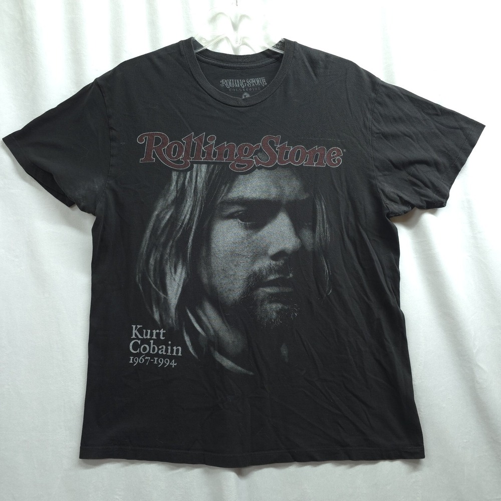 Rare Kurt Cobain Rolling Stone Cover Memorial T-Shirt Size Large Nirvana